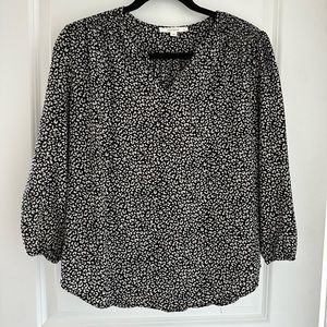 Black and white Leopard blouse